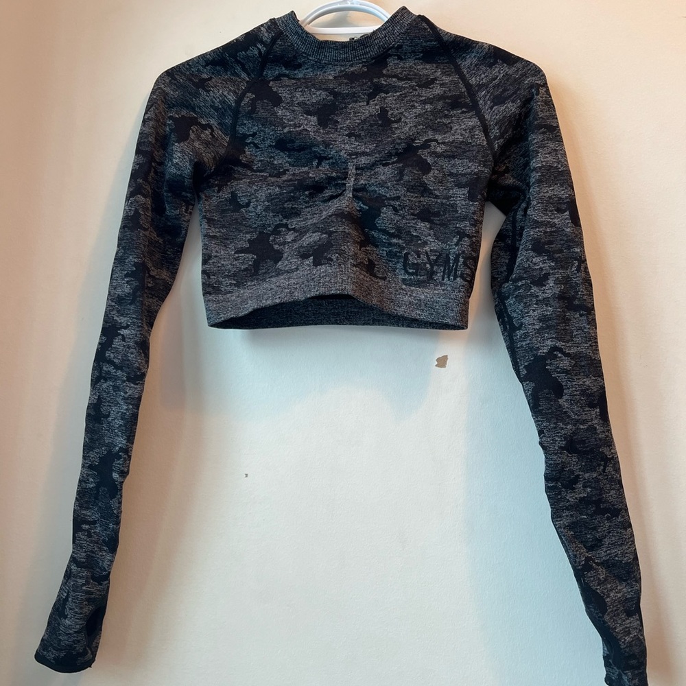 Gymshark long sleeve camo crop
